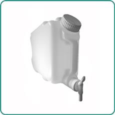 Janitorial Supplies Dispenser - Plastic Shelf Container with spout 2.5 Gallon Buddy Jug